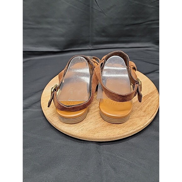 Franco Sarto Gia Brown Suede Strappy Sandals Size 8M - Picture 4 of 10